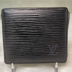 Louis Vuitton 1998 Porte-Monnaie Boite Kouril Black Epi Leather Change Box